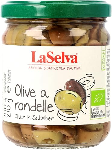 Oliven rondelle-grüne, schwarze Oliven Scheiben von LaSelva