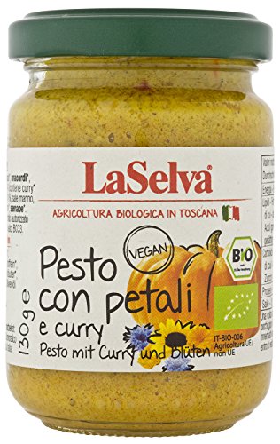 La Selva - Bio Pesto con petali e curry - Kürbis Würzpaste mit Curry und Blüten - 130 g von LaSelva