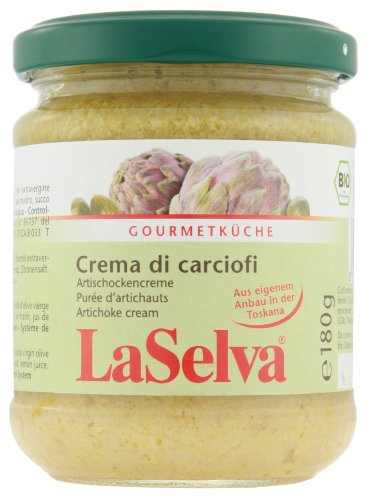 LaSelva Artischockencreme 180 g (Crema di carciofini) Bio Würz-Sauce, 3er Pack (3 x 180 g) von LaSelva