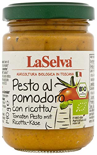 LaSelva Bio Pesto al pomodore con ricotta, Tomaten-Pesto mit Ricotta, 130 g von LaSelva