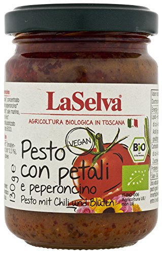 LaSelva Bio Pesto con petali e peperoncino, 130 g von LaSelva