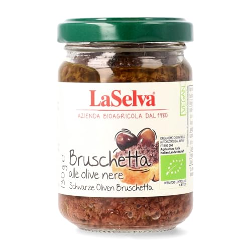 LaSelva Bruschetta aus schwarzen Oliven (130 g) - Bio von LaSelva