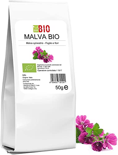 Mallow Flowers and Leaves Organic 50 g - Relaxing Digestive Herbal Tea - LaborBio von Laborbio