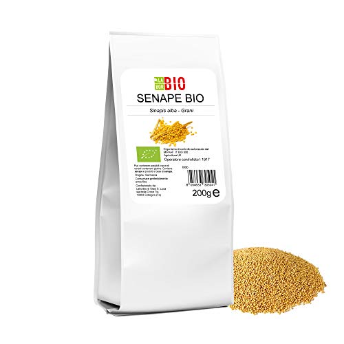 Yellow Mustard grains Organic 200 g - 100% Natural Vegan without preservatives - Mustard Sauces Condiments in the kitchen - LaborBio von Laborbio