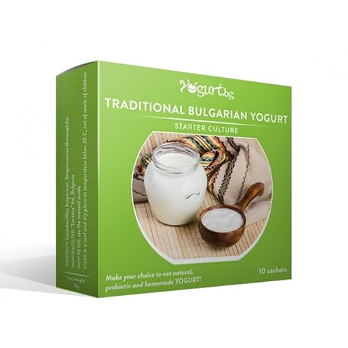 Traditionelle bulgarische Joghurt-Starterkultur - Milchsäurebakterien aus Bulgarien, ohne Konservierungsstoffe oder Zusatzstoffe (ganze Packung) von Lactina