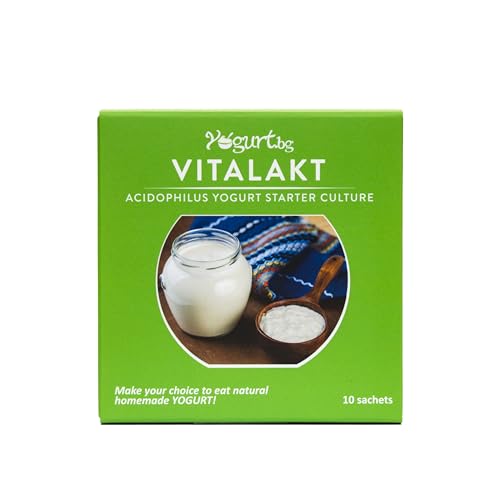 Vitalakt – Fermentiertes Milchprodukt mit nützlichen Mikroorganismen, enthält Milchsäurebakterien, Candida kefyr und Lactobacillus acidophilus (ganze Packung) von Lactina