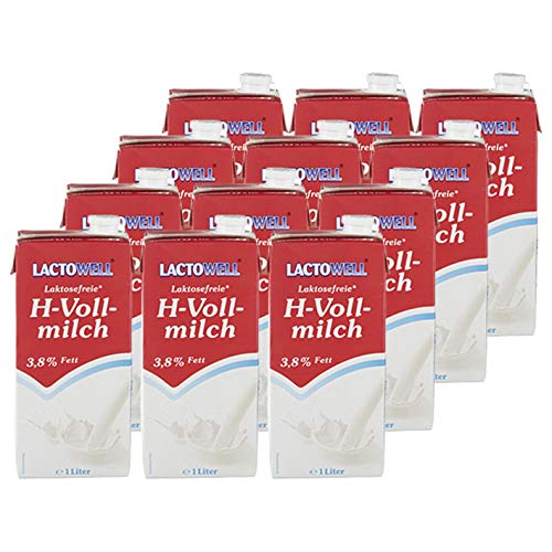 Lactowell laktosefreie H-Milch, 3,8% Fett, 12er Pack von Lactowell