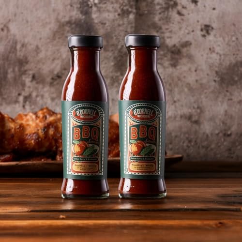 O`Donnell Moonshine BBQ Sauce Bratapfel & Curry, Doppel - Sparpack (2 x 290ml) | Vegan I Natürliche Zutaten I Premium BBQ - Souce nach amerikanischer Tradition | Geschenkidee von Lädla Juice