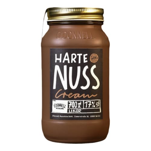 O'Donnell Moonshine "Harte Nuss Cream - Special Edition"(700 ml) I Haselnusslikör I Natürliche Zutaten I Premium Schnaps nach amerikanischer Tradition I 17% Vol. Alkohol | Geschenkidee | von Lädla Juice