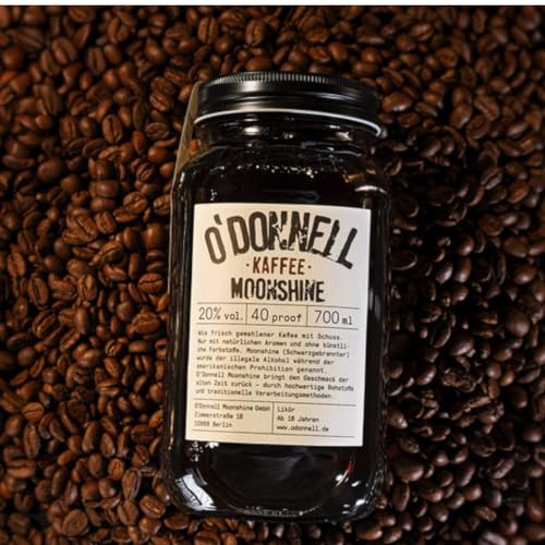 O'Donnell Moonshine Kaffee 700ml I Kaffee I Natürliche Zutaten I Premium Schnaps nach amerikanischer Tradition 20% Vol. Alkohol | Geschenkidee | von Lädla Juice