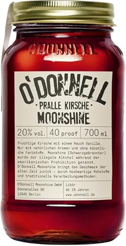 O'Donnell Moonshine Kombiset Hartenuss Cream & Pralle Kirsche (700 ml) I Natürliche Zutaten I Premium Schnaps nach amerikanischer Tradition von Lädla Juice