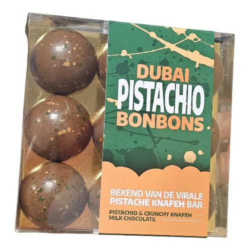 Pistachio Knafeh Vollmilch Schokoladenbonbons, 180g - Dubai Pralinen von Lädla Juice