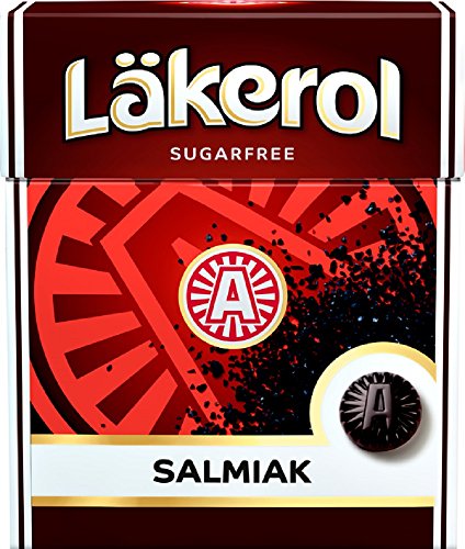 Läkerol Salmiak - Lakerol - Original Schwedisch Salz Lakritze Süßholzwurzel Zuckerfreier Stevia Pastillen Box 25g von LÄKEROL