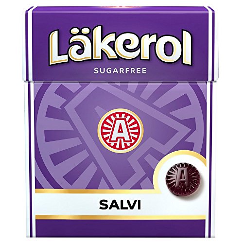 Läkerol Salvi - Lakerol - Original Schwedisch Salmiak Salz Lakritze Süßholzwurzel Zuckerfreier Stevia Pastillen Box 25g x 4 stck von LÄKEROL