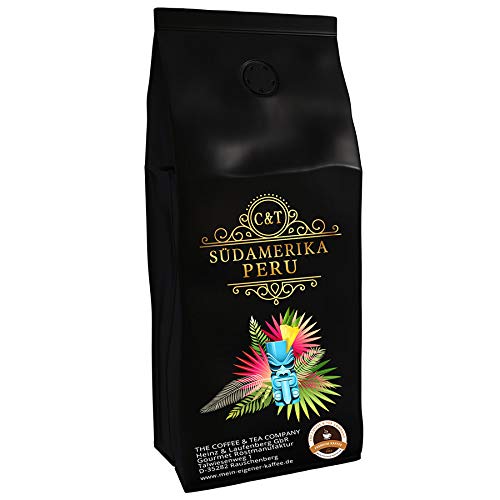 Kaffeespezialität Aus Südamerika - Kaffee Aus Peru - Eine Spezialität Südamerikas (Ganze Bohne,500g) - Länderkaffee - Spitzenkaffee - Säurearm - Schonend Und Frisch Geröstet von C&T