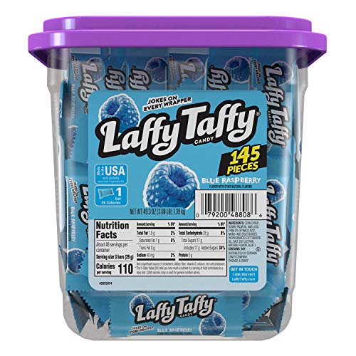 Blaue Himbeere Laffy Taffy Minis (145ct Dose) von Laffy Taffy