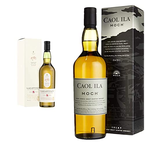 Lagavulin 8 Jahre | 48% vol | 700ml & Caol Ila Moch | Islay Single Scotch Malt Whisky | limitierte Sonderedition | mit Geschenkverpackung | handverlesen aus dem scottischen Islay | 43% vol | 700ml von Lagavulin
