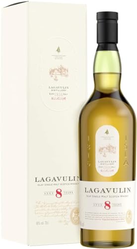 Lagavulin 8 Jahre Single Malt Scotch Whisky - mit Geschenkverpackung, Preisgekrönter, handverlesen aus dem schottischen Islay, 48% vol, 700ml Einzelflasch von Lagavulin