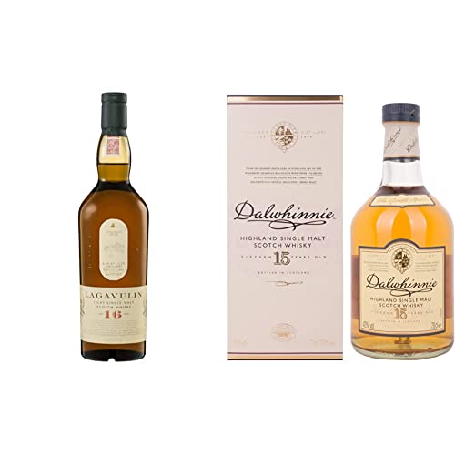 Lagavulin 8 Jahre | Single Malt Scotch Whisky | mit Geschenkverpackung | aromatischer Bestseller | handverlesen aus dem schottischen Islay | 48% vol | 700ml & Dalwhinnie 15 Jahre | 43% vol | 700ml von Lagavulin