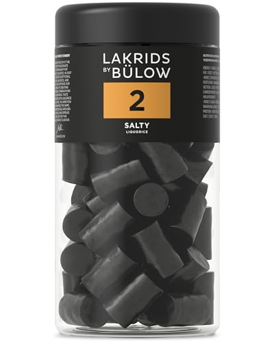 LAKRIDS BY BÜLOW - 2 - Salty - 360g - Vegane Gourmet Lakritze aus Dänemark - Glutenfrei & ohne Gelatine - Dose aus 100% recyceltem PET von LAKRIDS BY BÜLOW