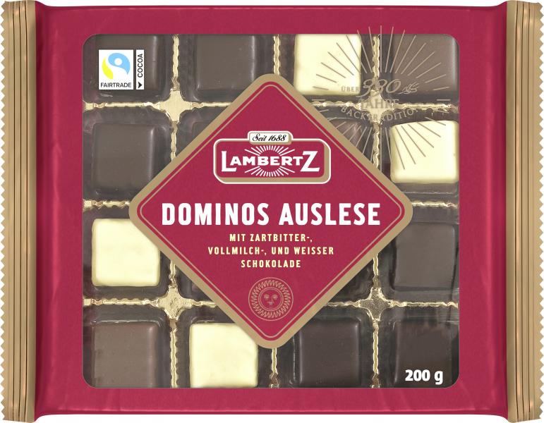 Lambertz Aachener Dominos Auslese Zartbitter-, Vollmilch- & Weiße Schokolade von Lambertz