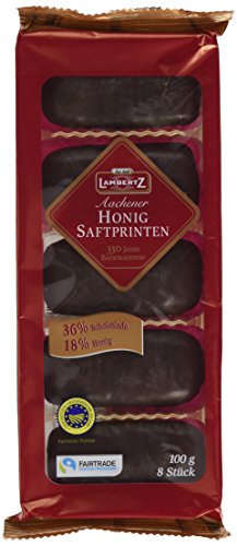 Lambertz Honig-Saftprinten Zartbitter Premium, 6er Pack (6 x 100 g) von Lambertz