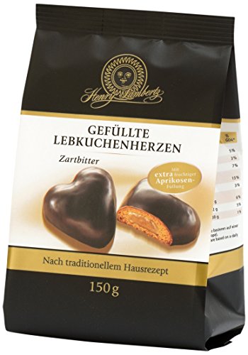 Lambertz Lebkuchen Herzen gefüllt Zartbitter, 9er Pack (9 x 150 g) von Lambertz