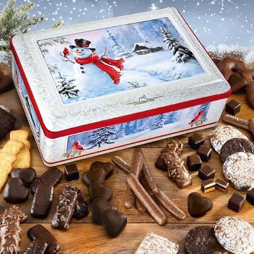 Truhe "Winter-Kutschenfahrt", Keksdose mit Weihnachtsgebäck, süßer Genuss, mit Lebkuchen & Co., ideales Weihnachtsgeschenk, 1 x 2,02 kg von Lambertz