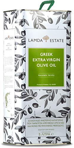 Lamda Estate | Griechisches Olivenöl 5 liter Kaltgepresst, nativ extra | Peloponnes 5l aus Koroneiki-Oliven, super frische Ernte von Lamda Estate