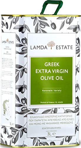 Lamda Estate | frisches griechisches Olivenöl 3 liter, Peleponnes Kaltgepresst, nativ extra | frische Ernte - Koroneiki von Lamda Estate