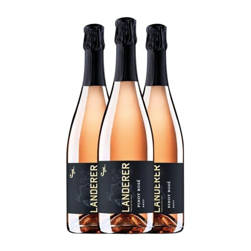 Landerer Rosé Spätburgunder Baden 75 cl Rosé Sekt (Karton mit 3 Flaschen von 75 cl) von Landerer