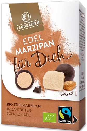 Landgarten | Edelmarzipan für Dich, Edelmarzipan in Veganer Bio Zartbitterschokolade | 1er Pack (90g) von Landgarten