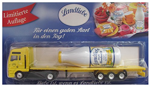 Landliebe Nr. - Frische Landmilch 3,8% Fett - MAN - Sattelzug mit Milchflasche von Landliebe