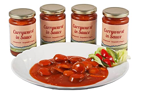 Currywurst in Sauce im Glas ★ Hausgemachte Qualität aus Bayern ★ Landmetzger Schiessl ★ Primeversand ★ca. 1200g von Landmetzger Schiessl