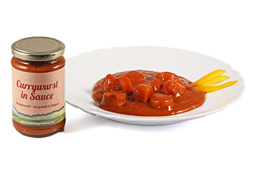 Currywurst in Sauce im Glas ★ Hausgemachte Qualität aus Bayern ★ Landmetzger Schiessl ★ ca. 300g von Landmetzger Schiessl