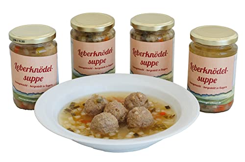 Leberknödelsuppe im Glas ★ Hausgemachte Qualität aus Bayern ★ Landmetzger Schiessl ★ ca. 1200g von Landmetzger Schiessl