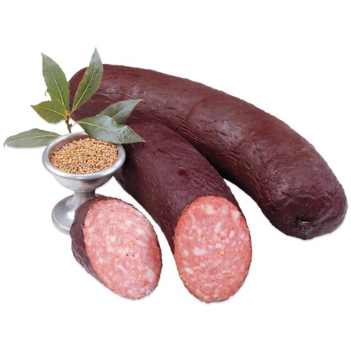 Schwarze Rauchsalami fein - Landmetzgerei Schiessl - ca. 800g von Landmetzger Schiessl