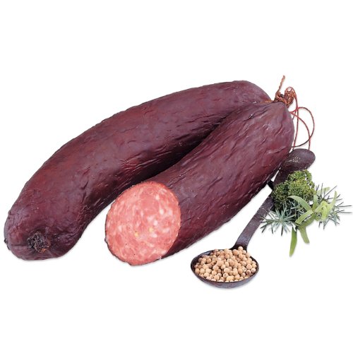 Schwarze Rauchsalami grob - Landmetzgerei Schiessl - ca. 800g von Landmetzger Schiessl