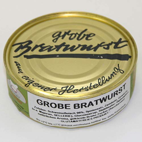 Grobe Bratwurst 200g, Dosenwurst/Wurstkonserven von der Landmetzgerei Sandritter von Landmetzgerei Sandritter