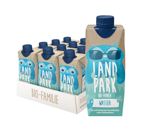 Landpark Bio-Familie Wasser, 24x0,5l. Bio-Päckchen I Kindergetränk ab 0 Jahren I Für Babynahrung geeignet I natriumarm I ohne Kohlensäure I ToGo I pfandfrei von Landpark