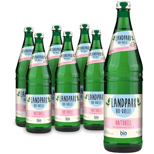 Landpark Bio-Mineralwasser Naturell, 12 x 0,75 l in Glasfalschen - ohne Kohlensäure - Reich an wichtigen Nährstoffen wie Calcium und Magnesium von Landpark