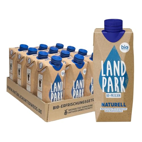 Landpark Bio-Mineralwasser | natürliches Mineralwasser aus der Bio-Quelle | natriumarm, praktisch für unterwegs | stilles Wasser | im Tetra Pak | pfandfrei (Naturell, 36) von Landpark