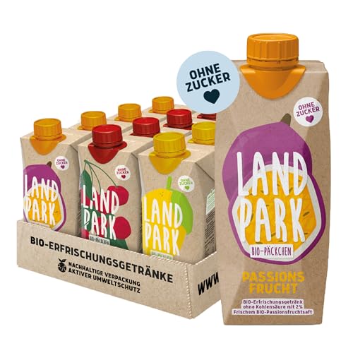 Landpark Zuckerfreier Probiermix, 12x0,5l - Bio-Mineralwasser ohne Kohlensäure - Wasser mit verschiedenen Geschmacksrichtungen 100% Bio von Landpark