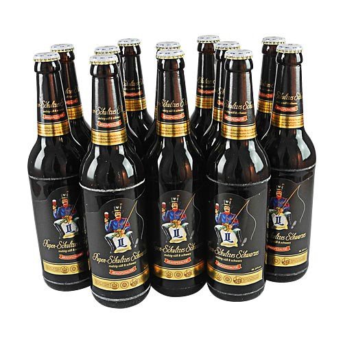 Pupen-Schultzes Schwarzes (Schwarzbier / 12 Flaschen à 0,5 l / 3,9% vol.) von Landskron Brauerei Görlitz
