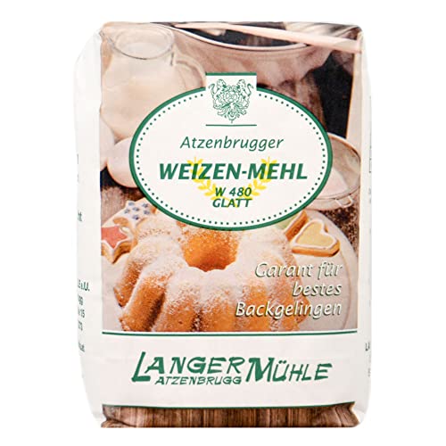 Weizen Mehl W 480 glatt 1kg von Langer Mühle