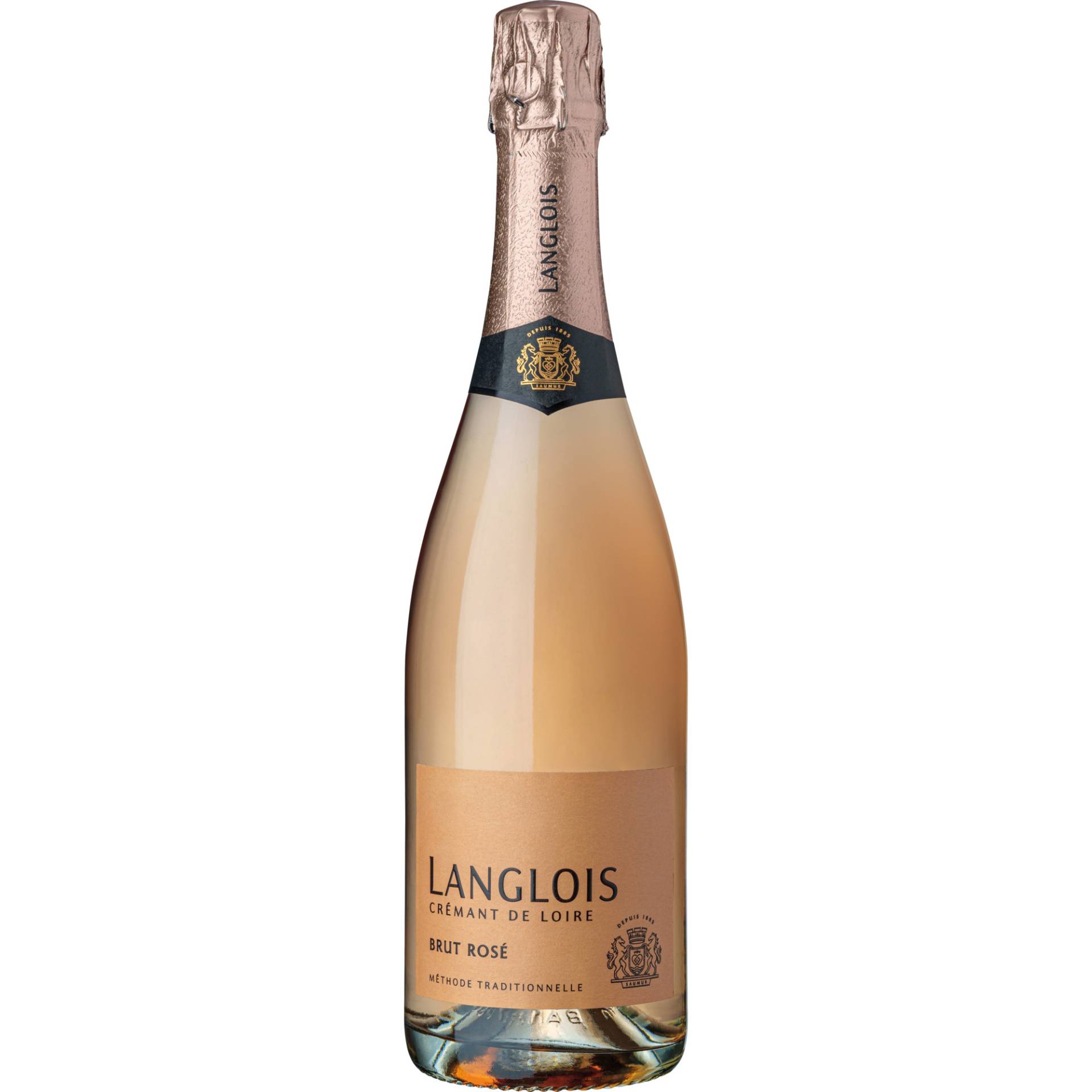 Langlois Crémant de Loire Brut Rosé, Crémant de Loire AOP, Brut, Loire, Schaumwein von Langlois-Chateau SA,49426,Saumur-Cedex,Frankreich