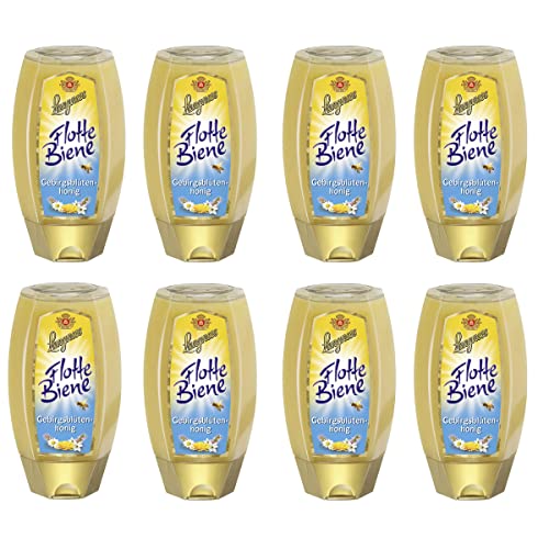 Langnese Flotte Biene Gebirgsblüte, 8er Pack (8 x 250 g Flasche) von Langnese