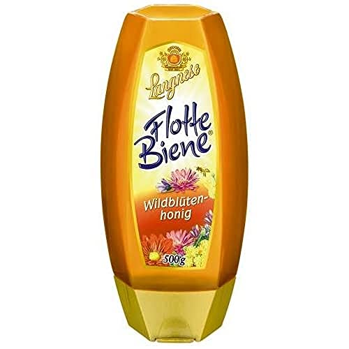 Langnese Flotte Biene Wildblüten, 4er Pack (4 x 500 g Flasche) von Langnese