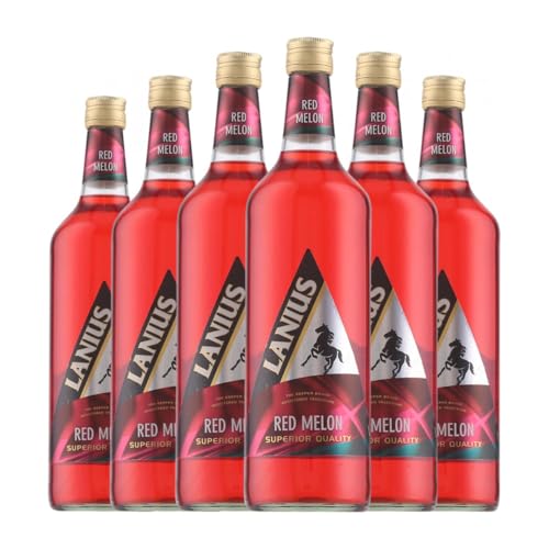 Schnaps Lanius Red Melon 1 L (Karton mit 6 Flaschen von 1 L) von Lanius