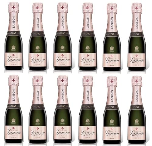 12x 0,2l - Champagne Lanson - Le Rosé - Champagne A.O.P. - Frankreich - Rosé-Champagner trocken von Lanson Champagne